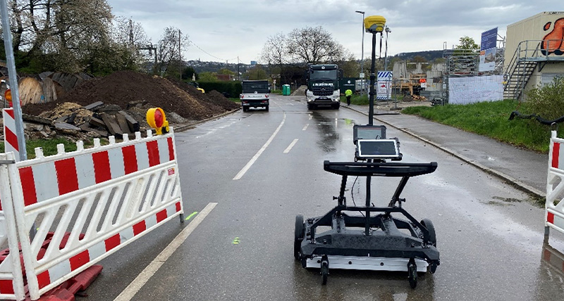 IDS GeoRadar | Stream DP utility detection on a asphalt street